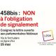 Pétitition: 458bis: Non à l'obligation de signalement. Cosignez la lettre ouverte...
